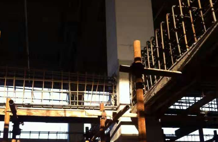 九江一厂房梁柱截面加大施工